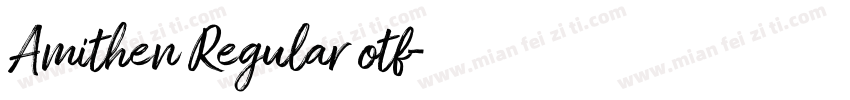 Amithen Regular otf字体转换